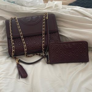 TORY BURCH SHOULDER BAG & MATCHING WALLET